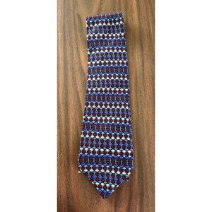 Vintage Men’s J. Garcia Abstract Geometric Tie All 100% Silk Purple Maroon Black